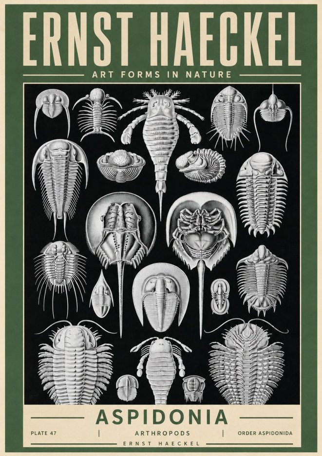 Ernst Haeckel Aspidonia No4 - Plakat