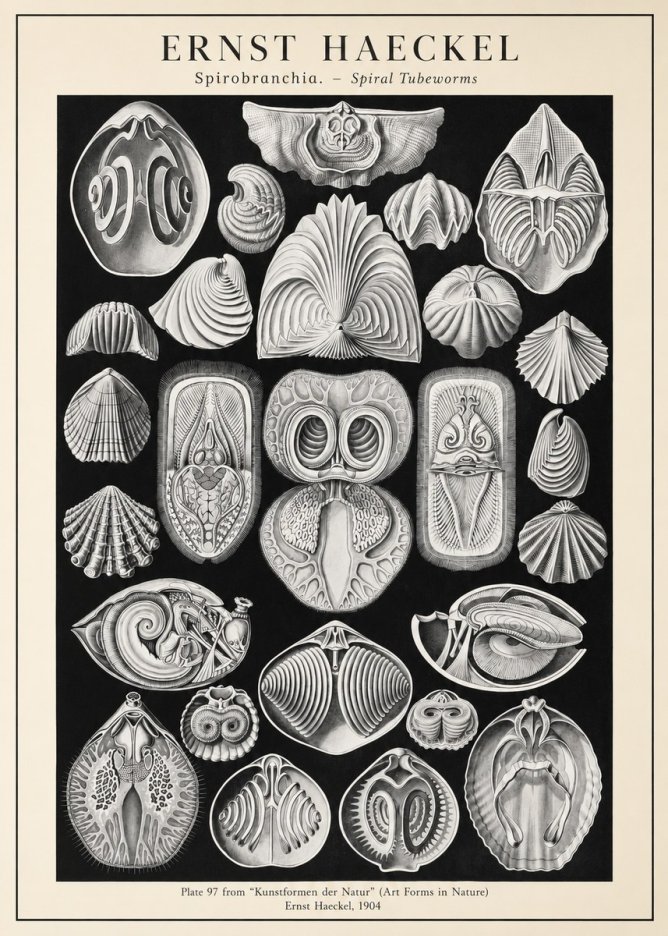 Ernst Haeckel Spirobranchia No3 - Plakat
