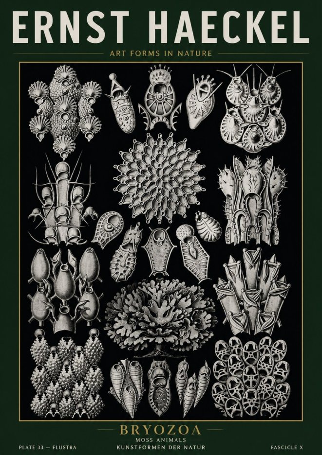 Ernst Haeckel Bryozoa No5 - Plakat