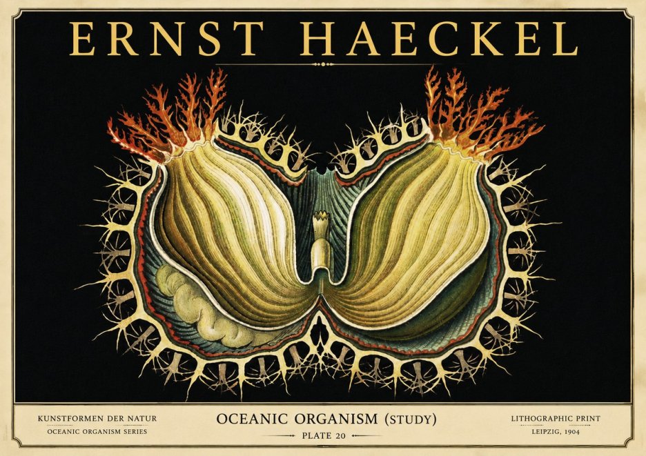 Ernst Haeckel Nature's Architecture No6 - Plakat
