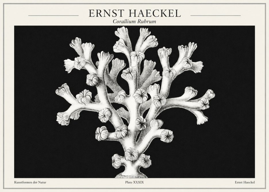 Ernst Haeckel Corallium Rubrum I No1 - Plakat