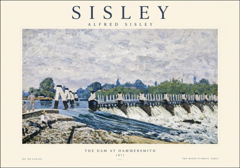 Sisley The Dam at Hammersmith No1 - Plakat