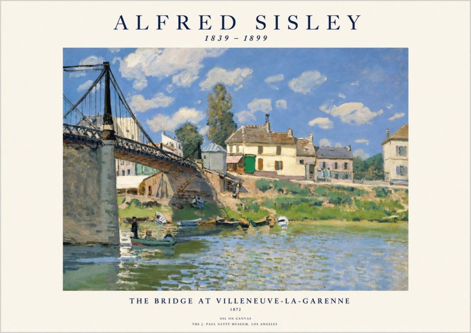 Sisley The Bridge at Villeneuve-la-garenne IV No1 - Plakat