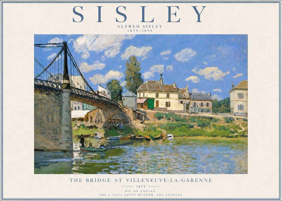 Sisley The Bridge at Villeneuve-la-garenne IV No6 - Plakat
