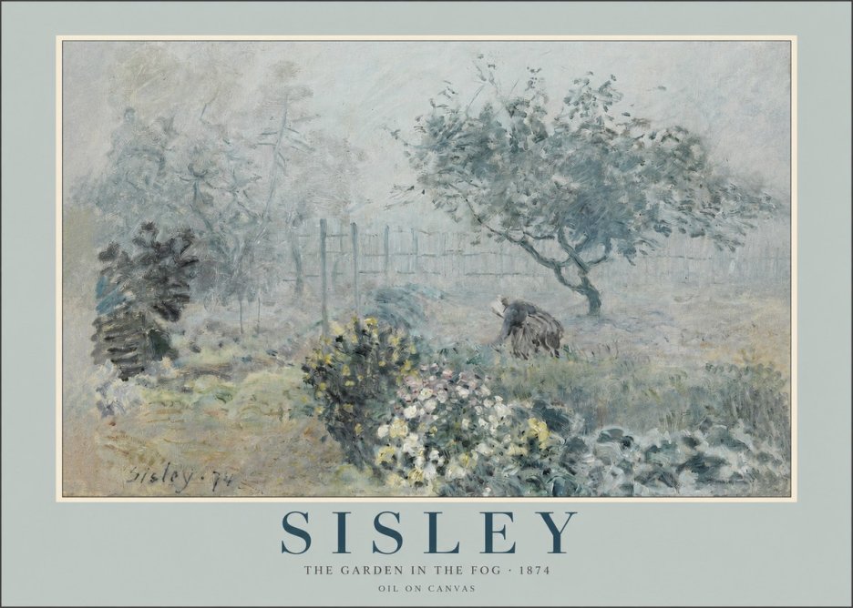 Sisley The Garden in the Fog No2 - Plakat