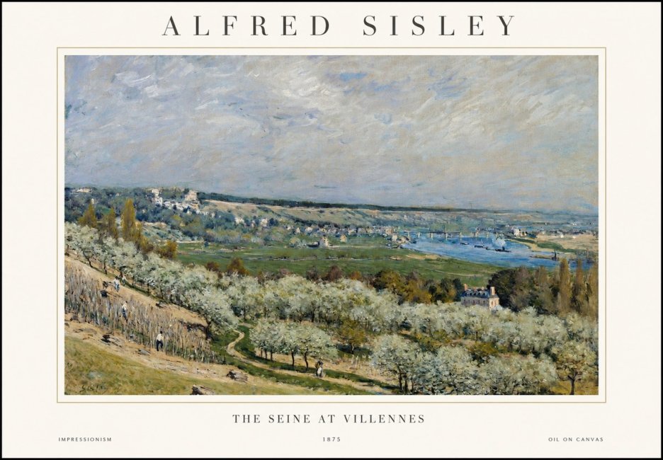Sisley The Seine at Villennes No1 - Plakat