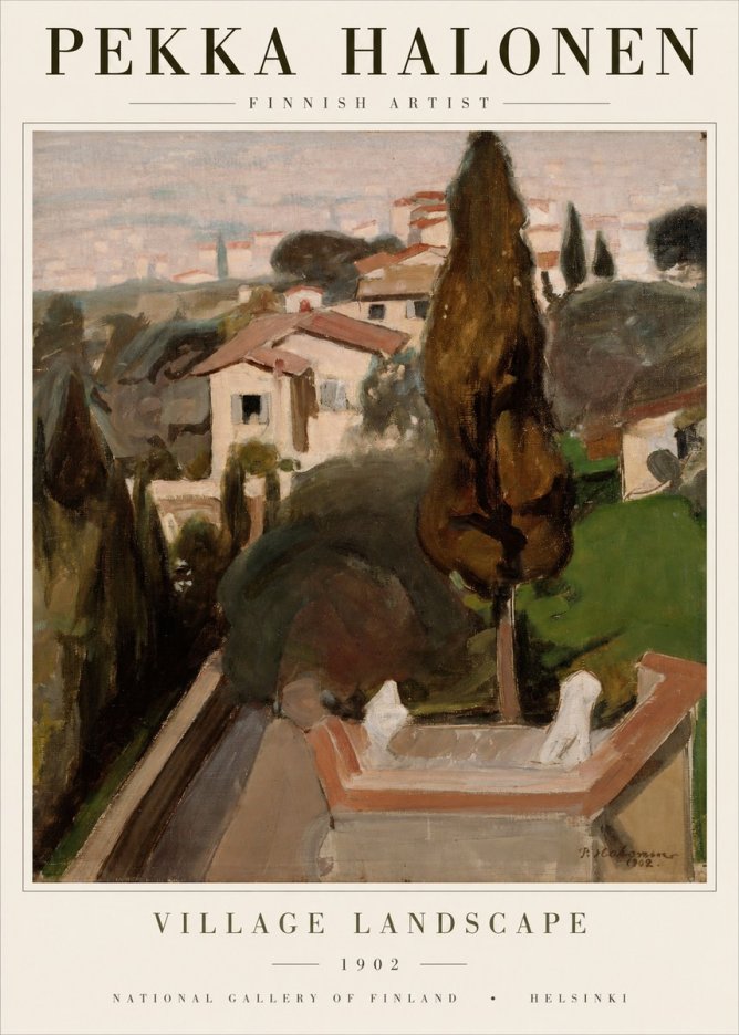 Pekka Halonen Village Landscape No1 - Plakat