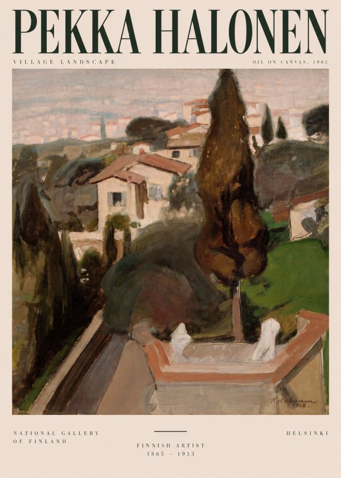 Pekka Halonen Village Landscape No4 - Plakat