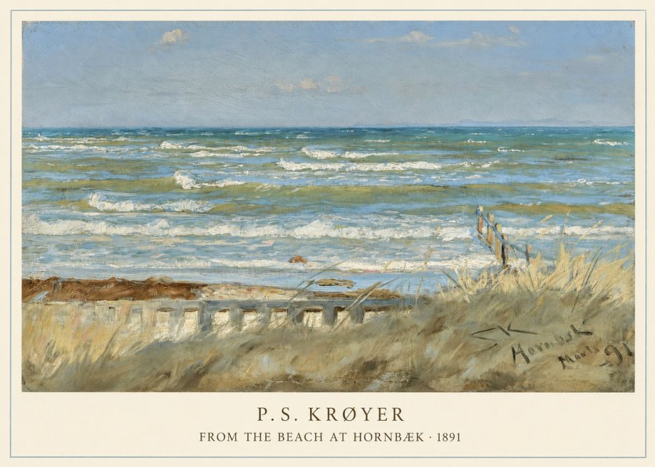P.S. Krøyer From the Beach at Hornbæk · 1891 No5 - Plakat