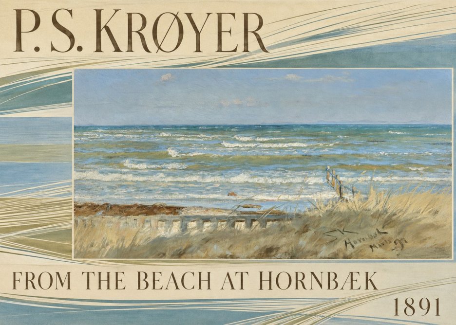 P.S. Krøyer From the Beach at Hornbæk · 1891 No6 - Plakat