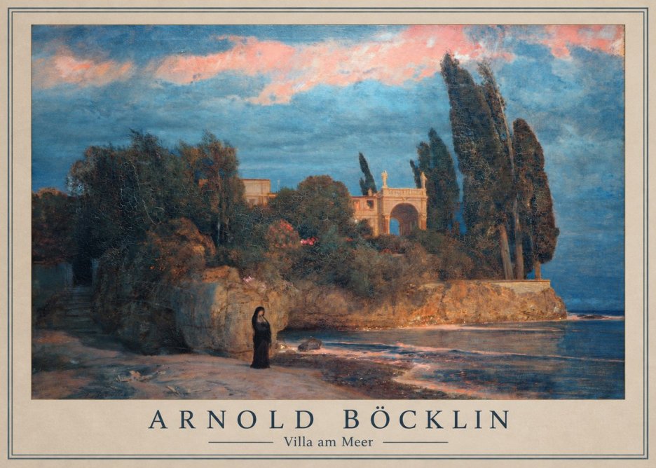 Arnold Böcklin Villa Am Meer No1 - Plakat