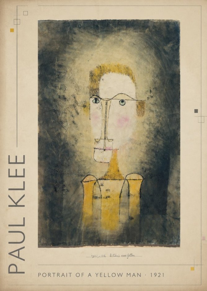 Paul Klee Portrait of a Yellow Man No1 - Plakat