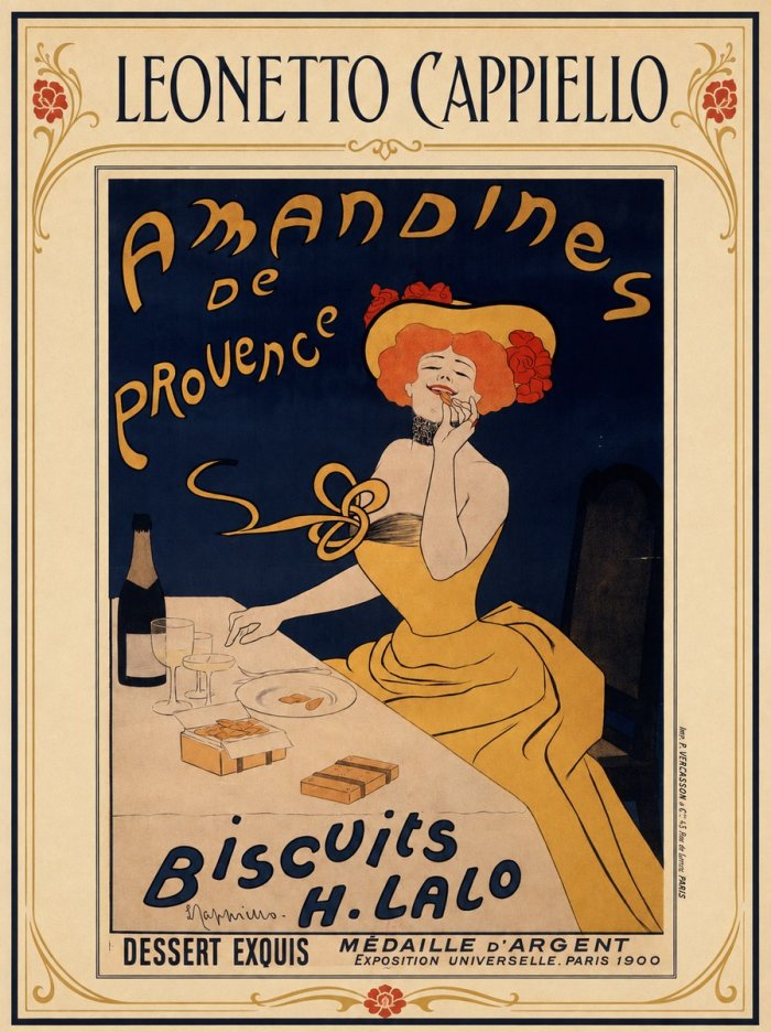 Leonetto Cappiello Amandines De Provence Biscuits H. Lalo I No1 - Plakat