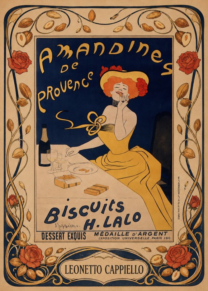 Leonetto Cappiello Amandines De Provence Biscuits H. Lalo I No5 - Plakat