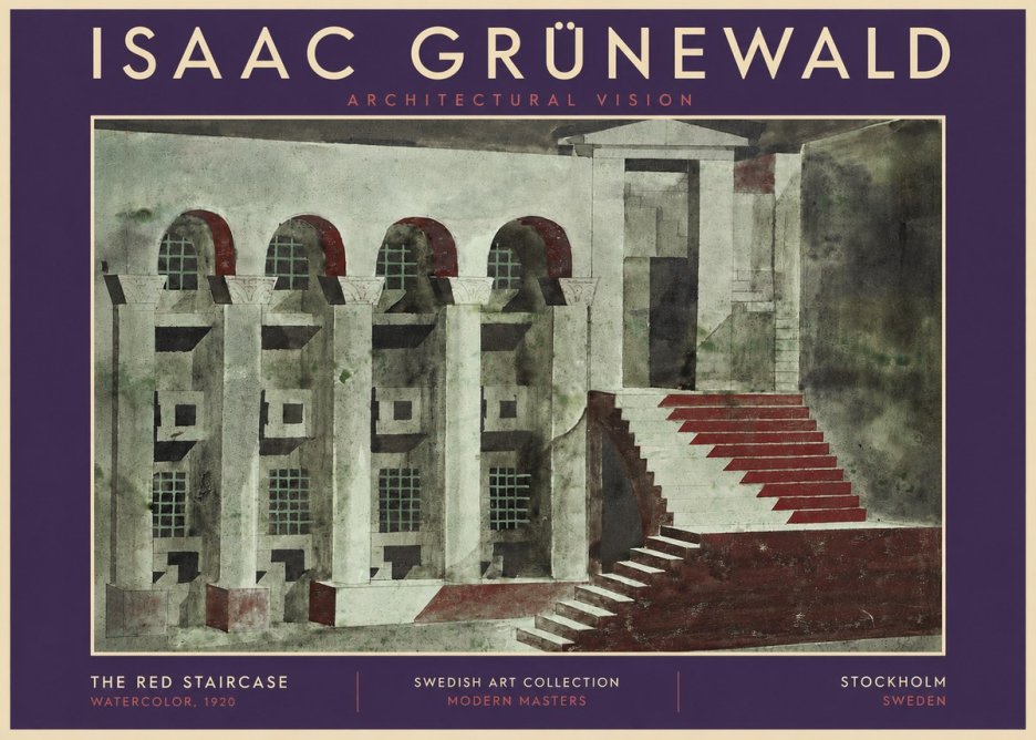 Isaac Grünewald The Steps of Silence No5 - Plakat