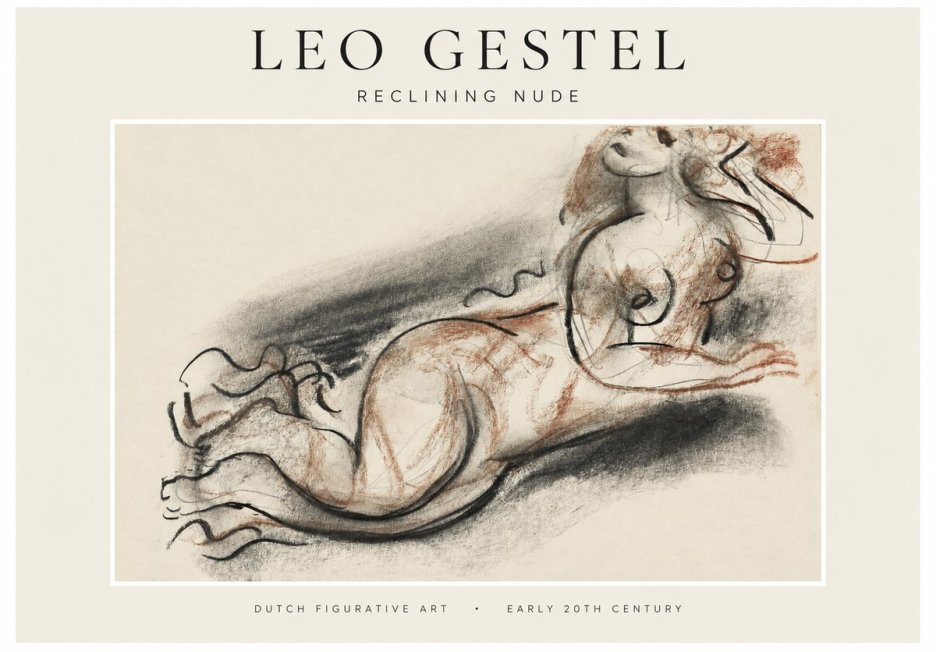 Leo Gestel Reclining Nude No1 - Plakat