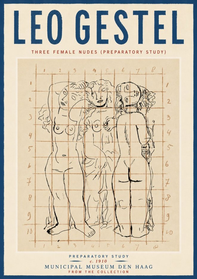 Leo Gestel Three Female Nudes No6 - Plakat