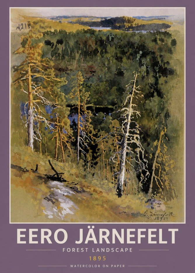 Eero Järnefelt Forest Landscape II No4 - Plakat