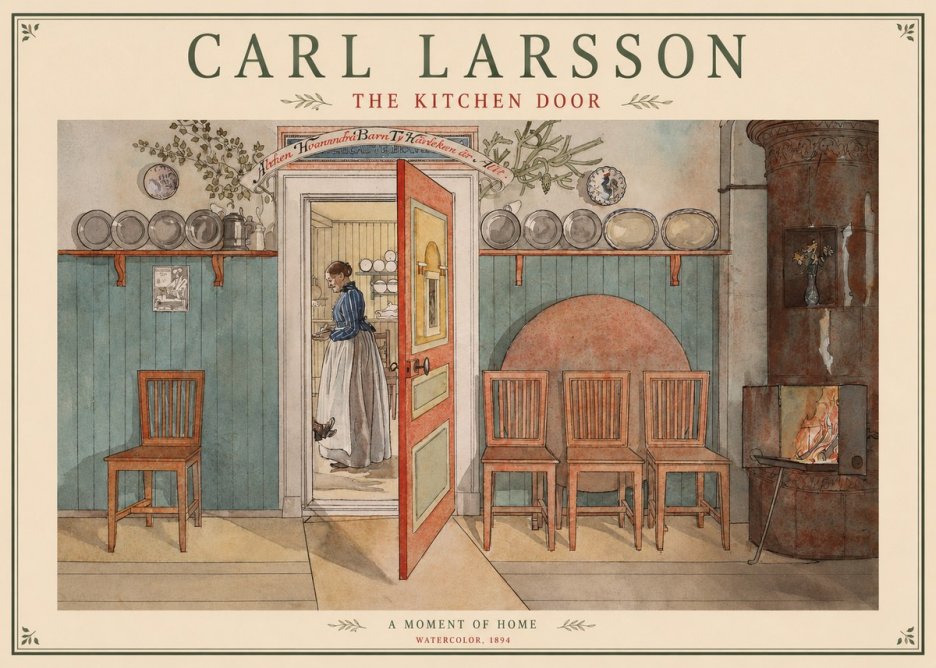 Carl Larsson The Kitchen Door No1 - Plakat