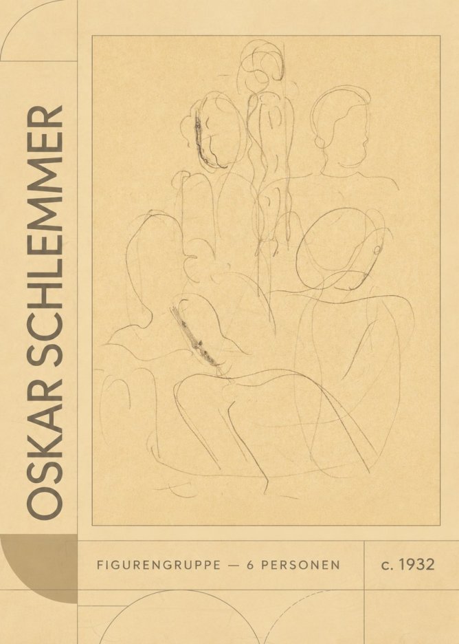 Oskar Schlemmer Figurengruppe - 6 Personen No3 - Plakat