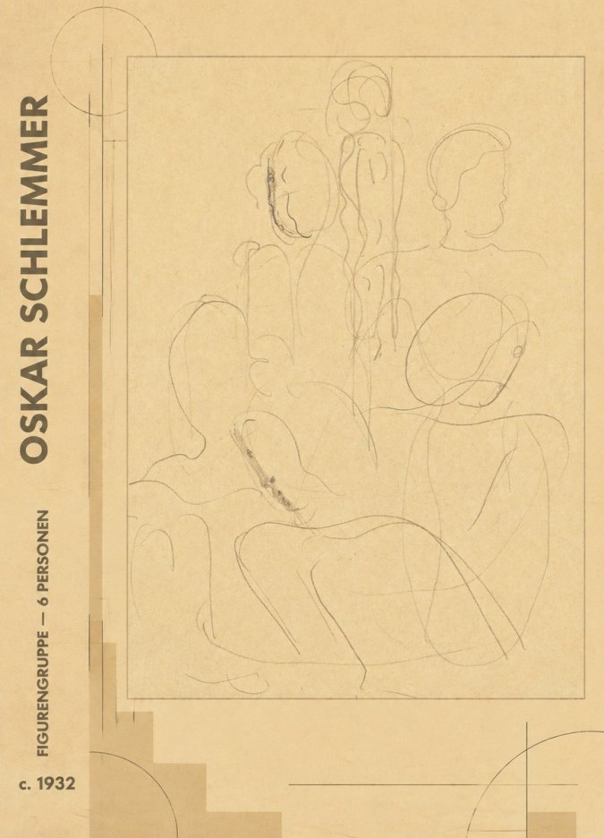 Oskar Schlemmer Figurengruppe - 6 Personen No5 - Plakat