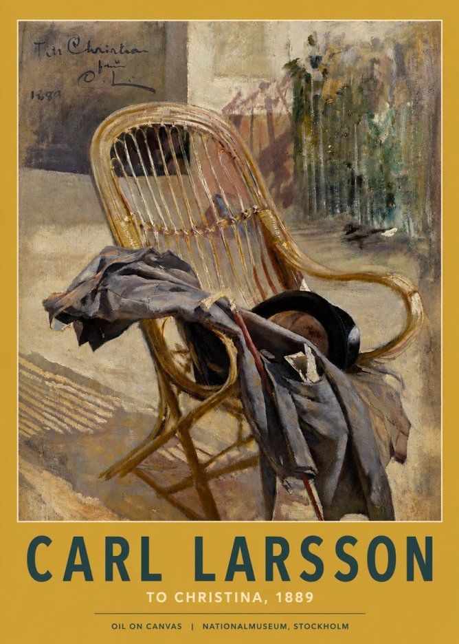 Carl Larsson To Christina, from C. Larsson, 1889 No3 - Plakat