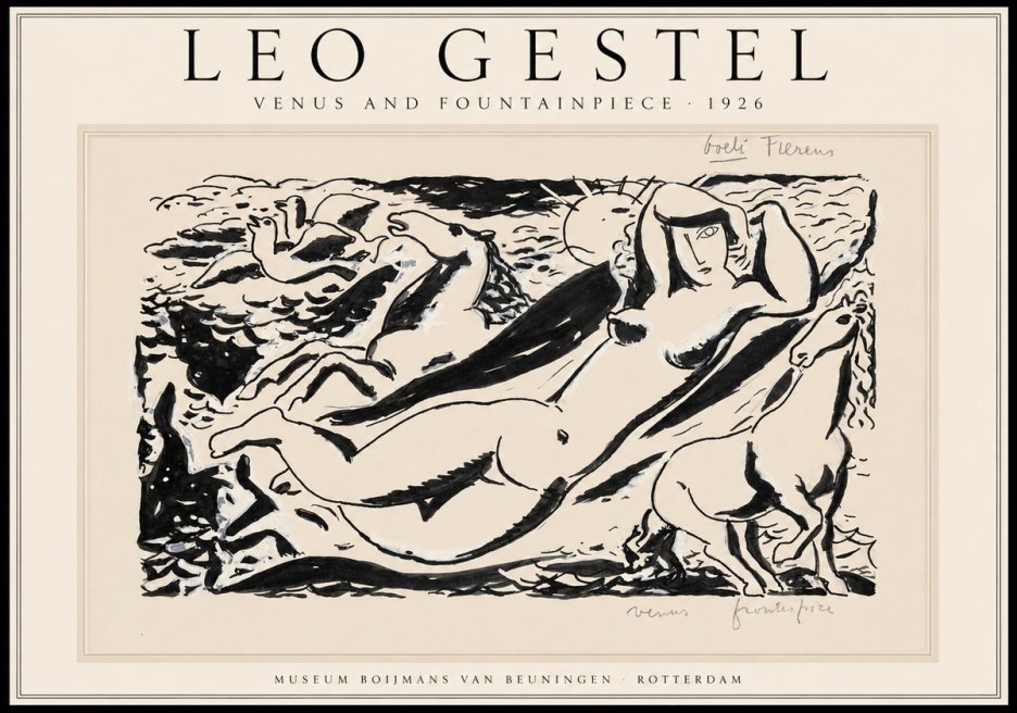 Leo Gestel Venus and Fountainpiece No1 - Plakat
