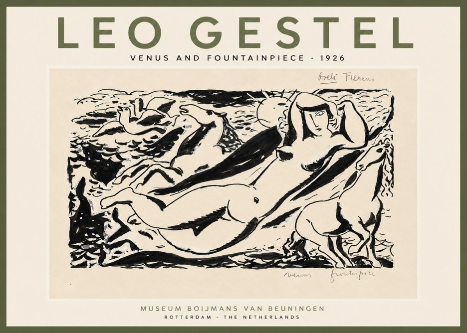 Leo Gestel Venus and Fountainpiece No6 - Plakat