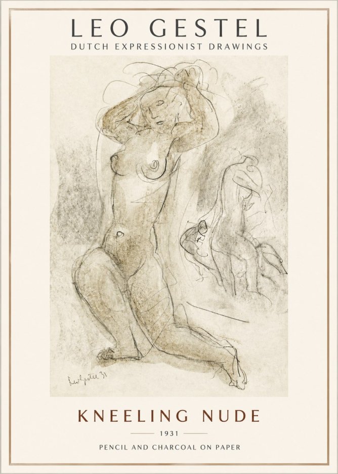 Leo Gestel Kneeling Nude No2 - Plakat