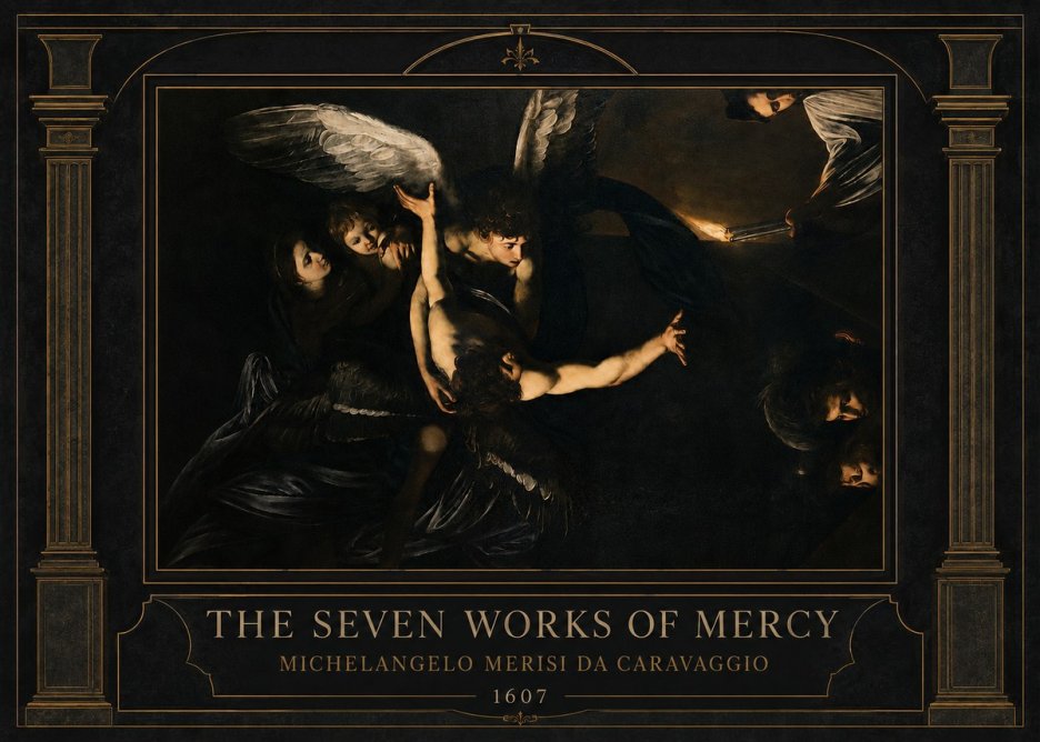 Michelangelo Merisi da Caravaggio The Seven Works of Mercy II No3 - Plakat