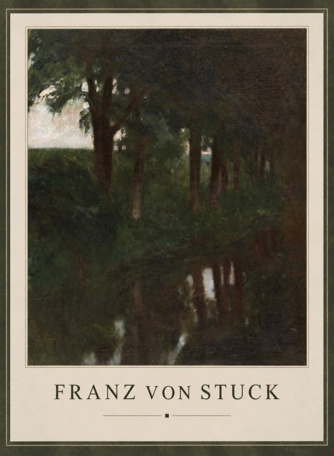 Franz von Stuck Woodland Reflections No1 - Plakat