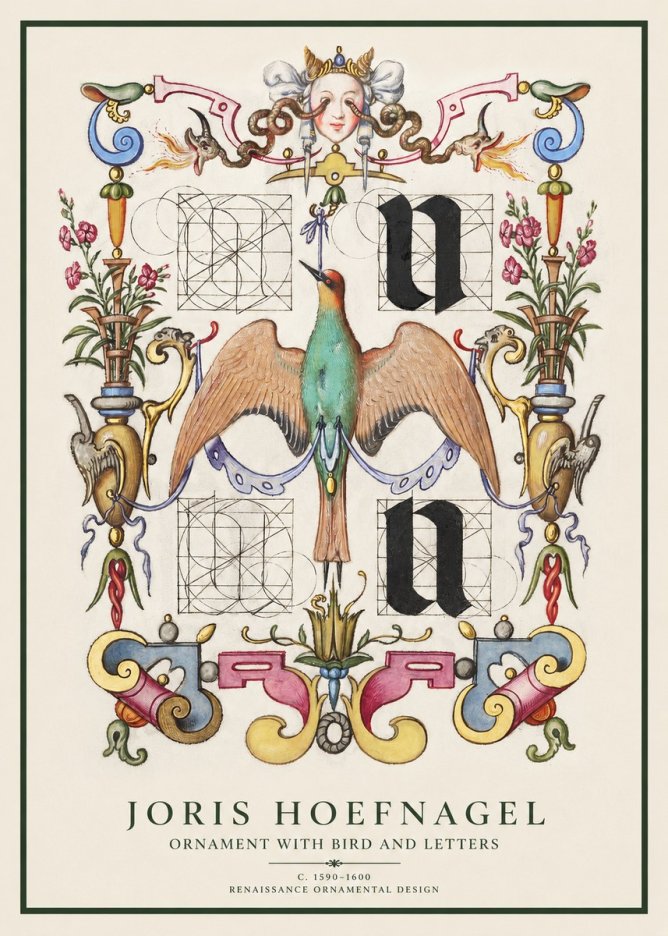 Joris Hoefnagel Grotesque Ornament No6 - Plakat
