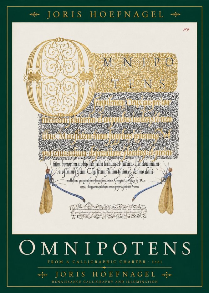 Joris Hoefnagel Omnipotens No2 - Plakat