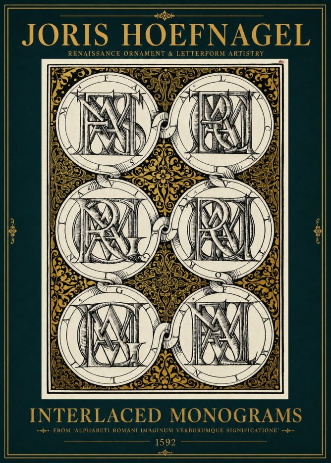 Joris Hoefnagel Interlaced Monograms No3 - Plakat