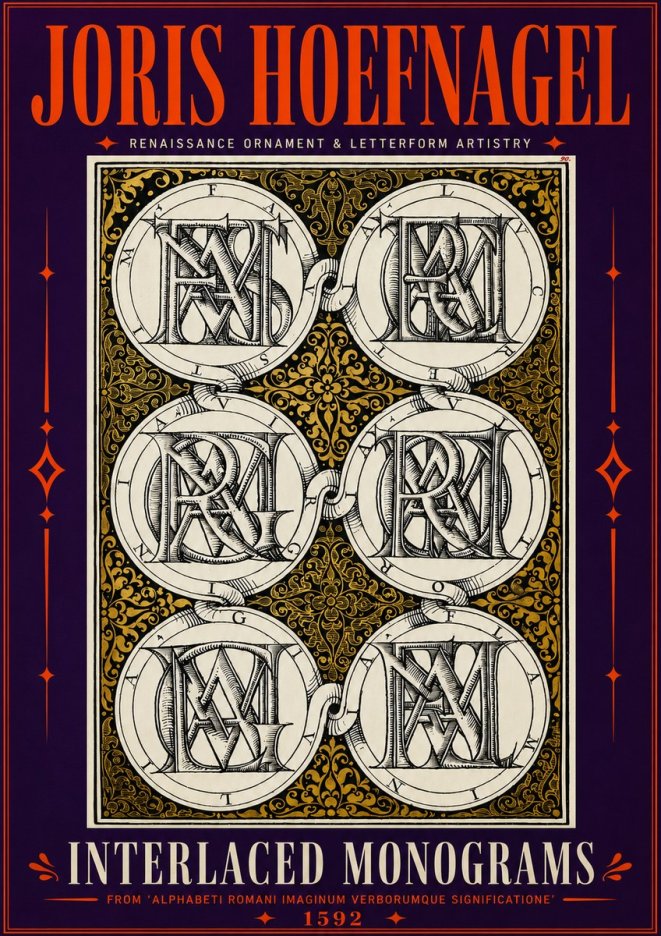 Joris Hoefnagel Interlaced Monograms No5 - Plakat