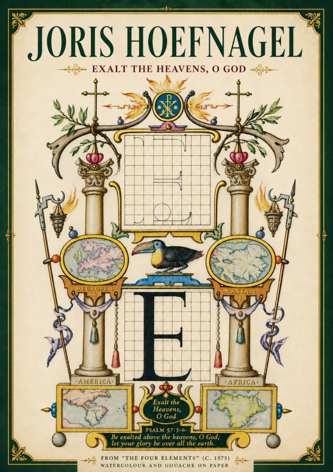Joris Hoefnagel Exalt the Heavens, O God No6 - Plakat