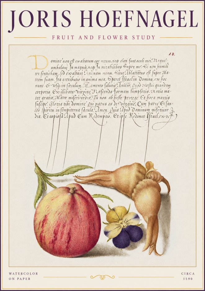 Joris Hoefnagel Fruit and Flower Study No2 - Plakat