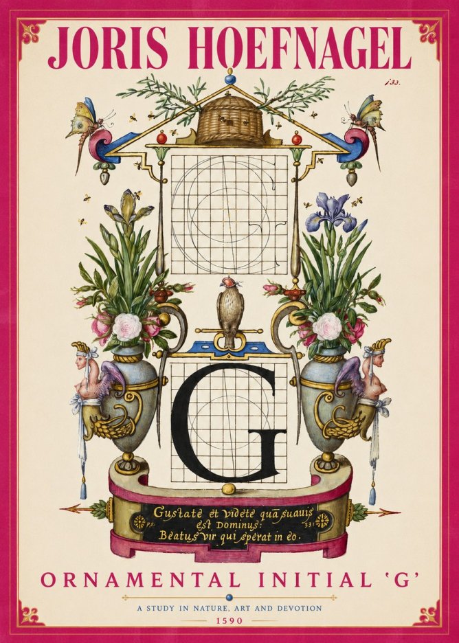 Joris Hoefnagel Ornamental Initial 'G' No2 - Plakat