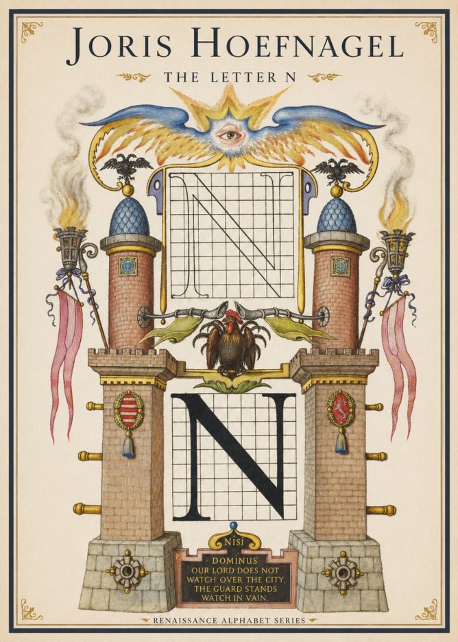 Joris Hoefnagel The Letter N No1 - Plakat