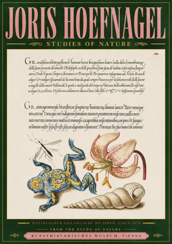 Joris Hoefnagel From the Study of Nature No4 - Plakat