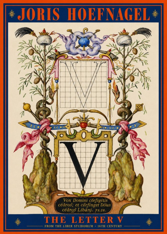 Joris Hoefnagel The Letter V No3 - Plakat