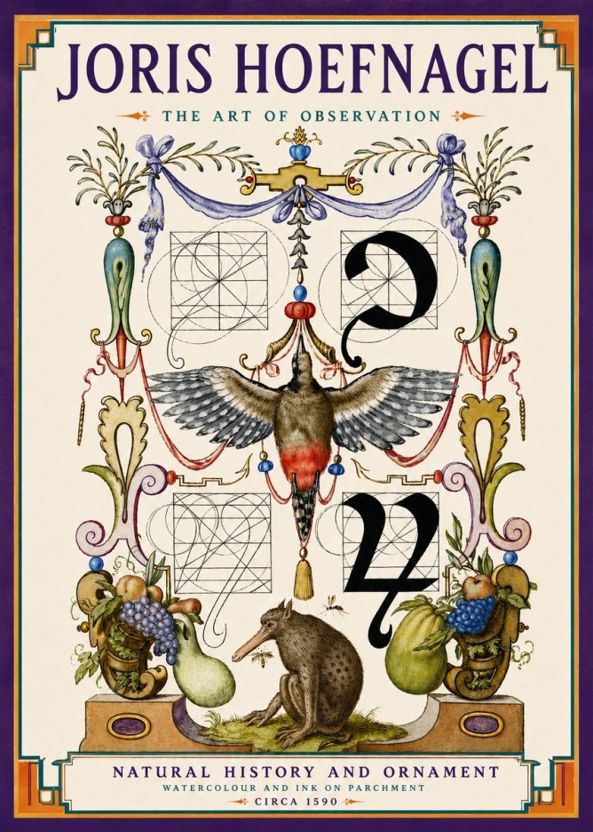 Joris Hoefnagel Study of Nature and Ornament No6 - Plakat