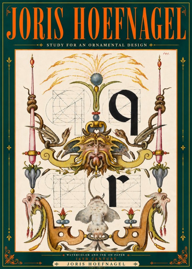 Joris Hoefnagel Ornamental Design I No6 - Plakat
