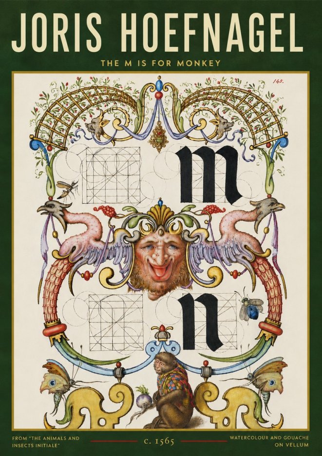Joris Hoefnagel Grotesques and Ornaments No5 - Plakat