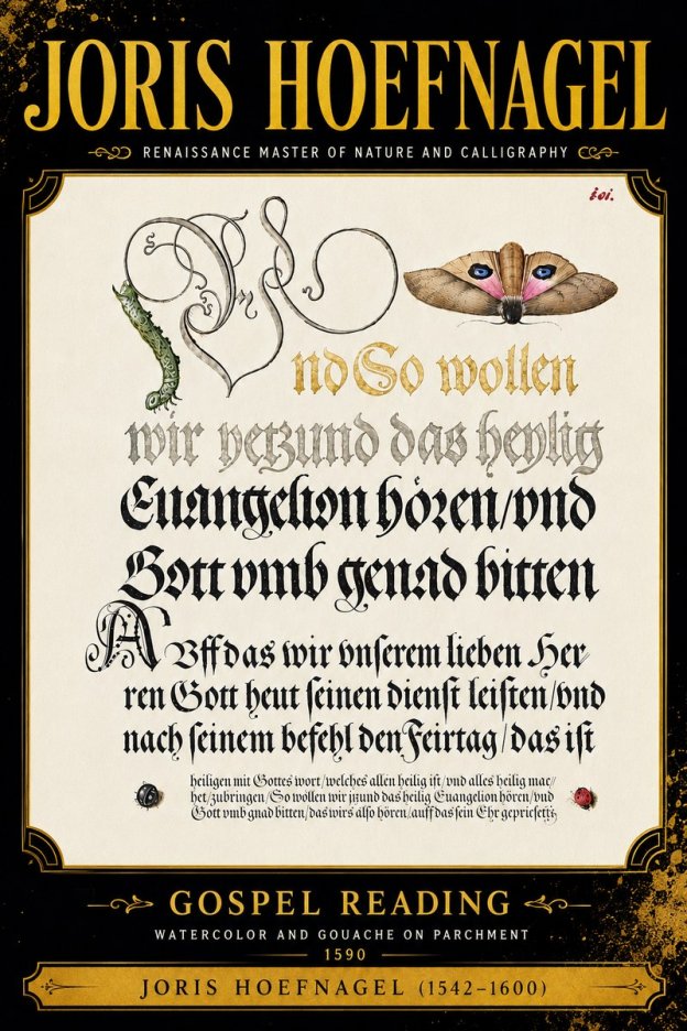 Joris Hoefnagel Gospel Reading No6 - Plakat