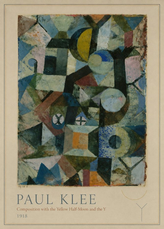 Paul Klee Composition with the Yellow Half-moon and the Y No2 - Plakat