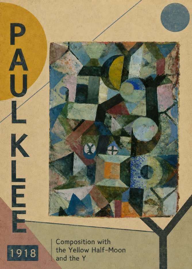 Paul Klee Composition with the Yellow Half-moon and the Y No3 - Plakat