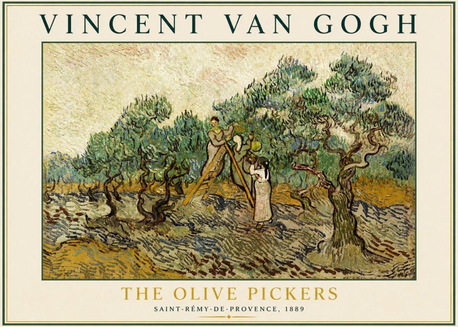 Van Gogh The Olive Pickers II No3 - Plakat