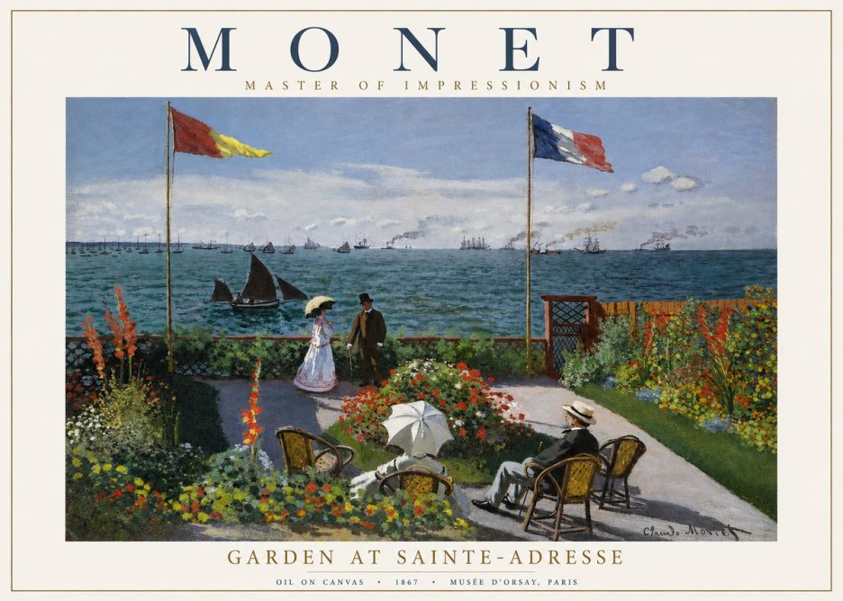Monet Garden at Sainte-adresse No2 - Plakat