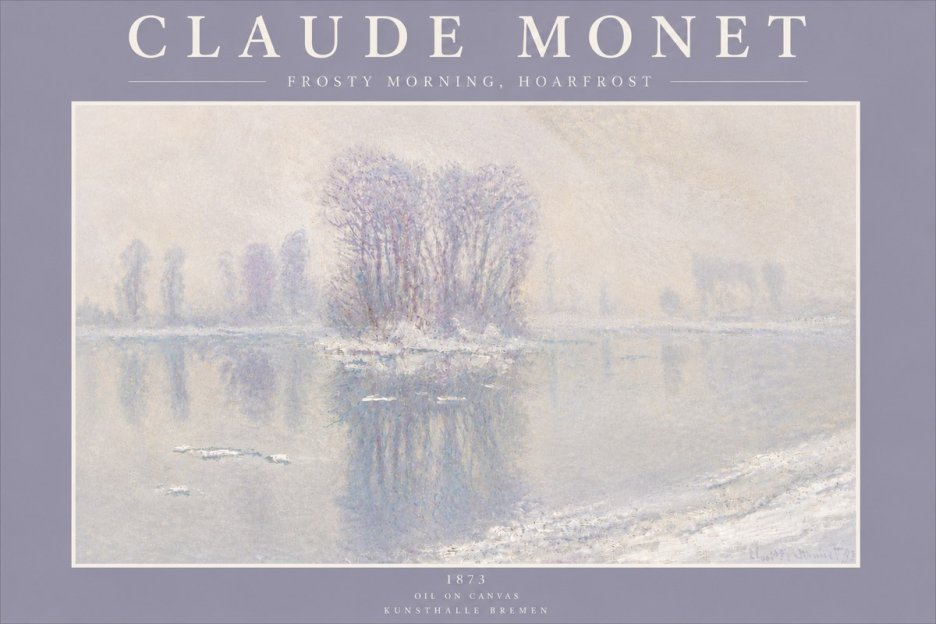 Monet Frosty Morning, Hoarfrost No5 - Plakat